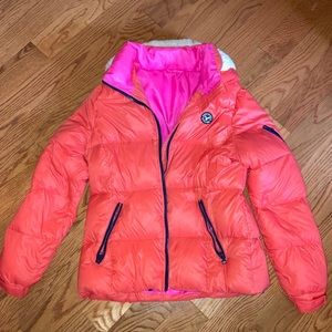 AE Orange Down Puffer Jacket Bubble Jacket